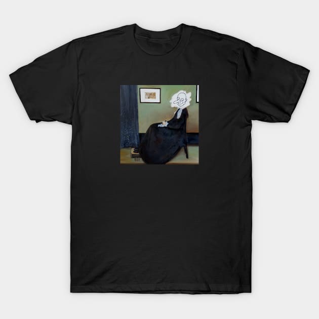 Whistler's Mother (Beaned) T-Shirt by LordNeckbeard